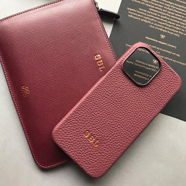 Deri iPhone Kılıf 14-13 Bordo Togo Full Deri - 3